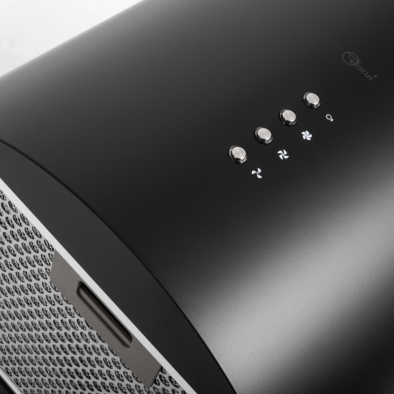 Okap kuchenny wyspowy FOCUS Tango Czarny Mat