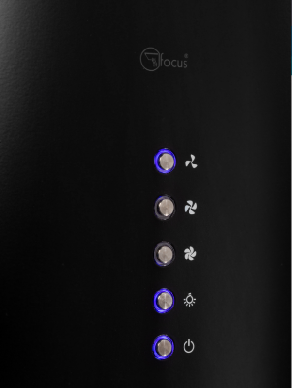 Okap kuchenny FOCUS Osaka Czarny Mat