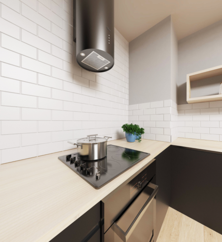 Okap kuchenny FOCUS Osaka Czarny Mat