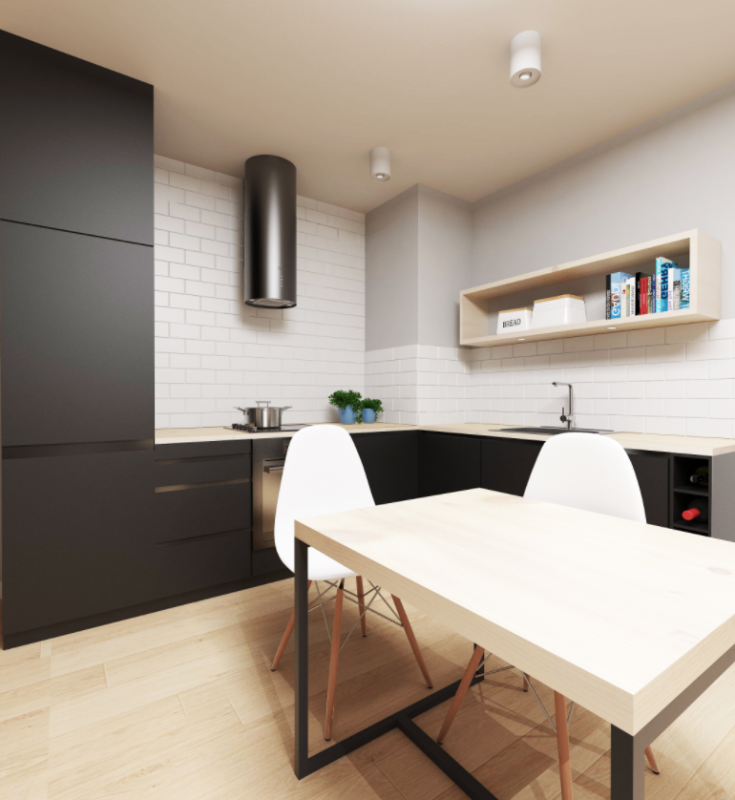 Okap kuchenny FOCUS Osaka Czarny Mat