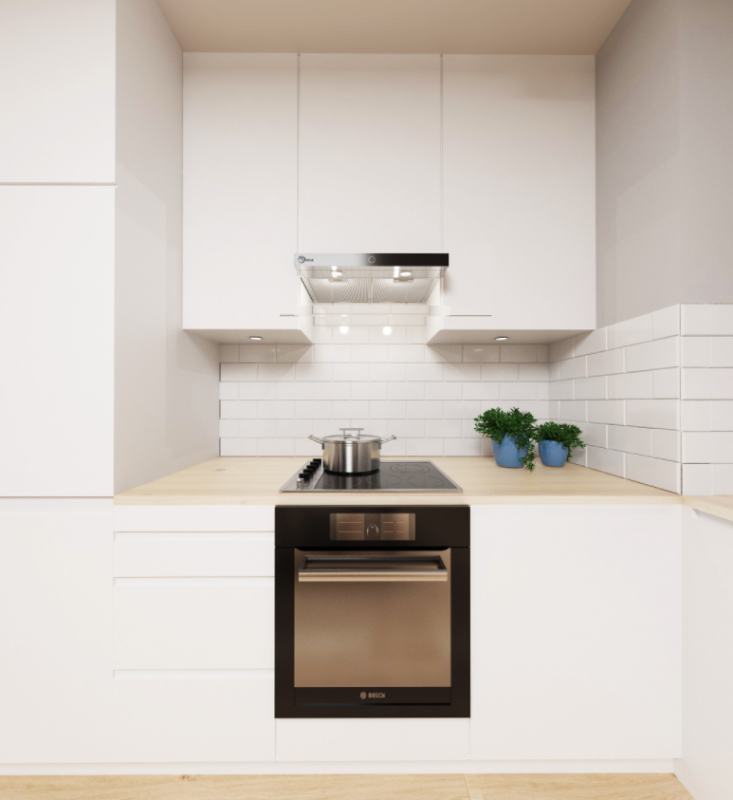 Okap kuchenny podszafkowy FOCUS Modo 50 IN (Inox+Czarny)