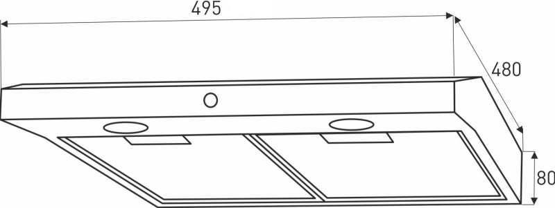 Okap kuchenny podszafkowy FOCUS Modo Biały