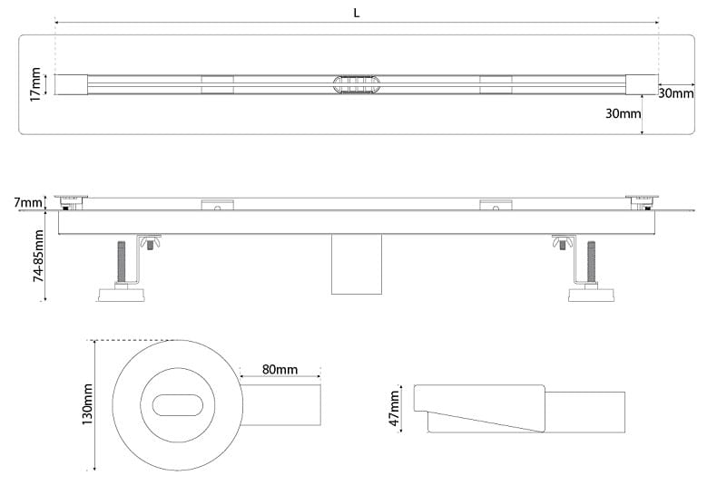 odpływ liniowy Slim
