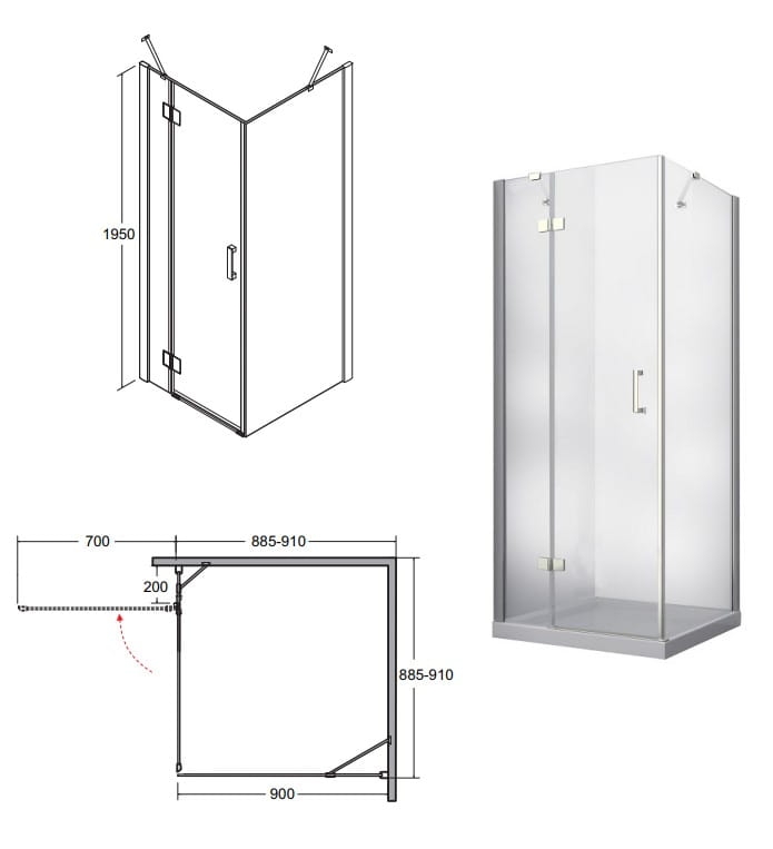 Kabina Viva kwad.90 L