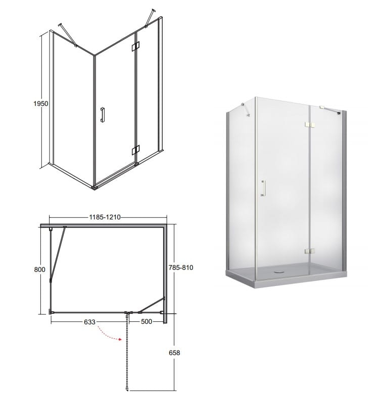 Kabina Viva 120x80 P
