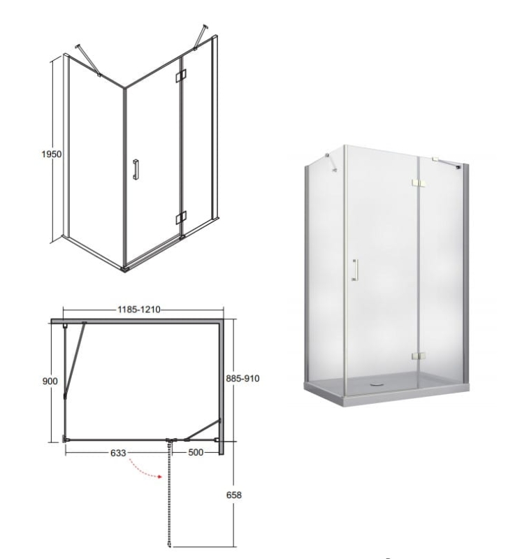 Kabina Viva 120x90 P