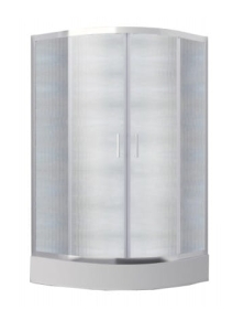Kabina prysznicowa półokrągła Besco Modern 90x90x165 szkło grafitowe - dodatkowo 5% RABATU na kod  BESCO5
