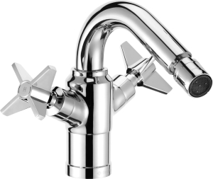 Bateria bidetowa Deante Temisto z korkiem click-clack, chrom