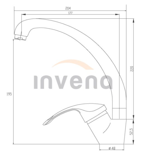 Bateria zlewozmywakowa Invena Nea chrom BZ-83-L01-W