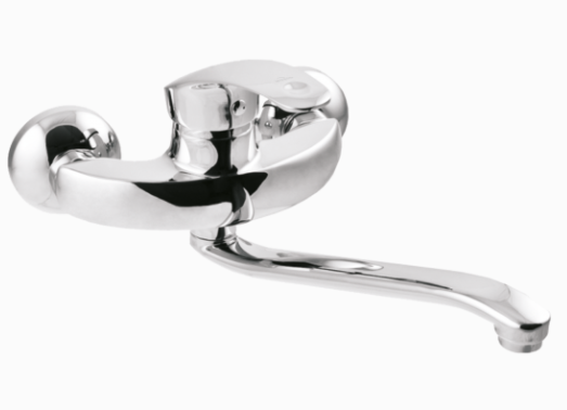 Bateria zlewozmywakowa ścienna Invena Nea chrom BC-83-001-W