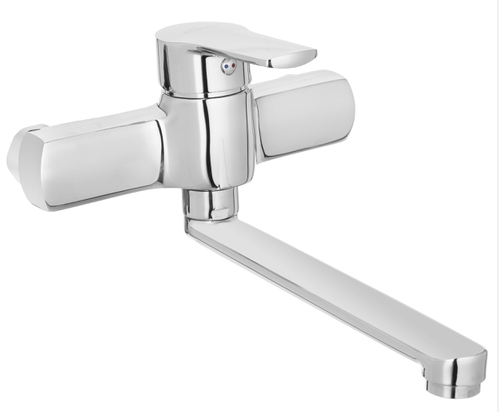 Bateria zlewozmywakowa ścienna Invena Verso chrom BC-82-001-C