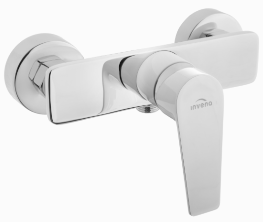 Bateria natryskowa Invena Dokos biały/chrom BN-19-002-V