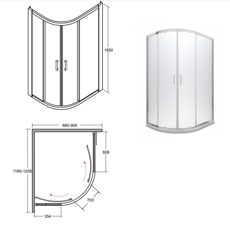 Kabina asymetryczna Modern 120x80 rys.jpg