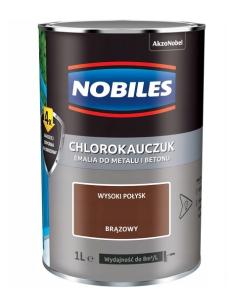 Farba, emalia Nobiles  chlorokauczuk 0.9L BRĄZ