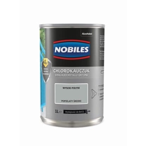 Farba, emalia Nobiles  chlorokauczuk 0,9l POPIELATY ŚREDNI
