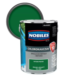 Farba, emalia Nobiles  chlorokauczuk 0,9l ZIELONY LIŚCIASTY
