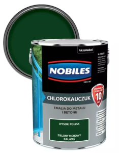 Farba, emalia Nobiles  chlorokauczuk 0,9l ZIELONY MCHOWY