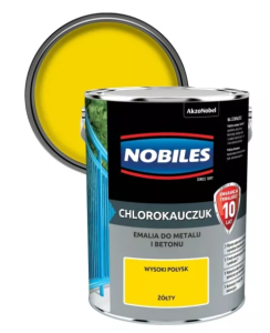 Farba, emalia Nobiles  chlorokauczuk 1l ŻOŁTY  