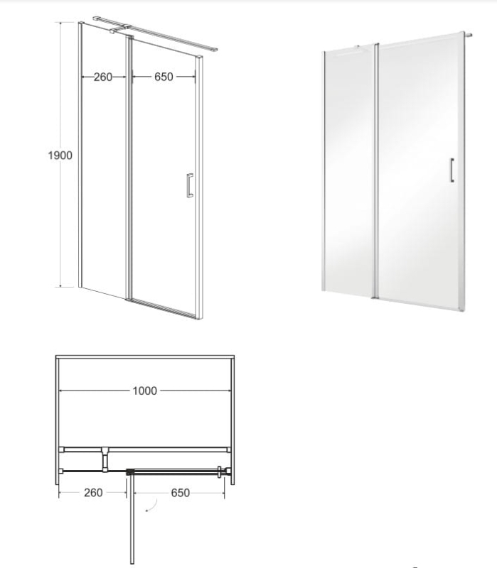 Drzwi Exo-C Black 100