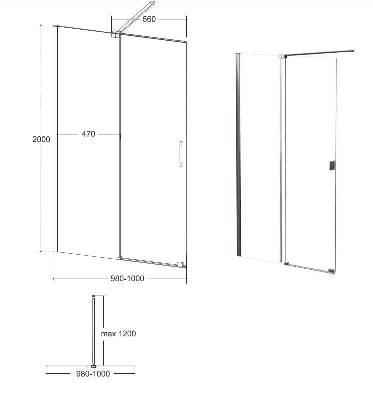 Kabina Walk In Vayo 100