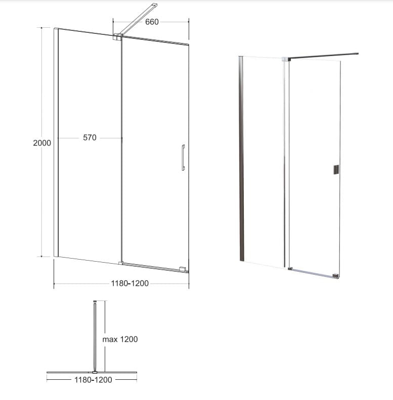 Kabina Walk In Vayo 120