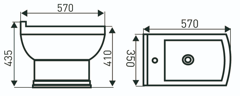 Bidet stojący Kerra Kleopatra 12