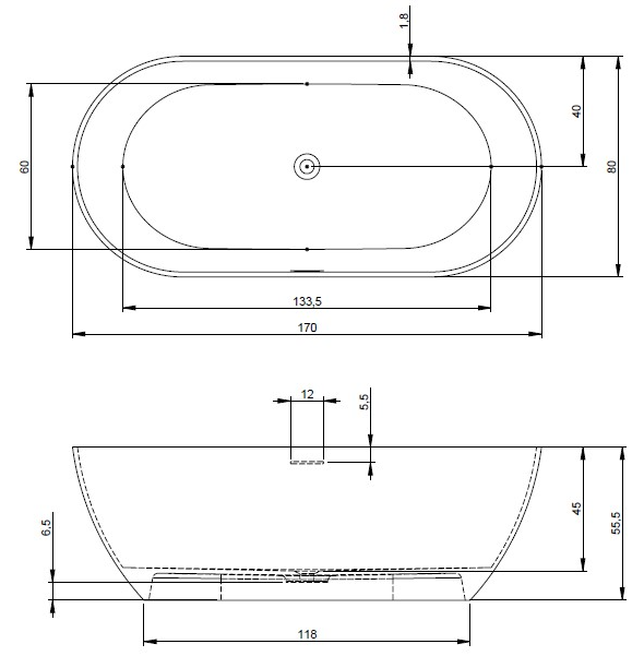 Wanna wolnostojąca Riho Bilbao