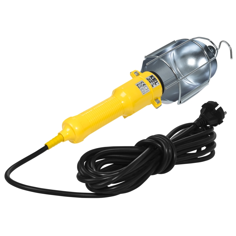 Lampa warsztatowa przenośna z hakiem i włącznikiem E-27 PLASTROL