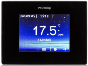 Termostat czarny Onix Black z Wifi WARMUP 4iE OB