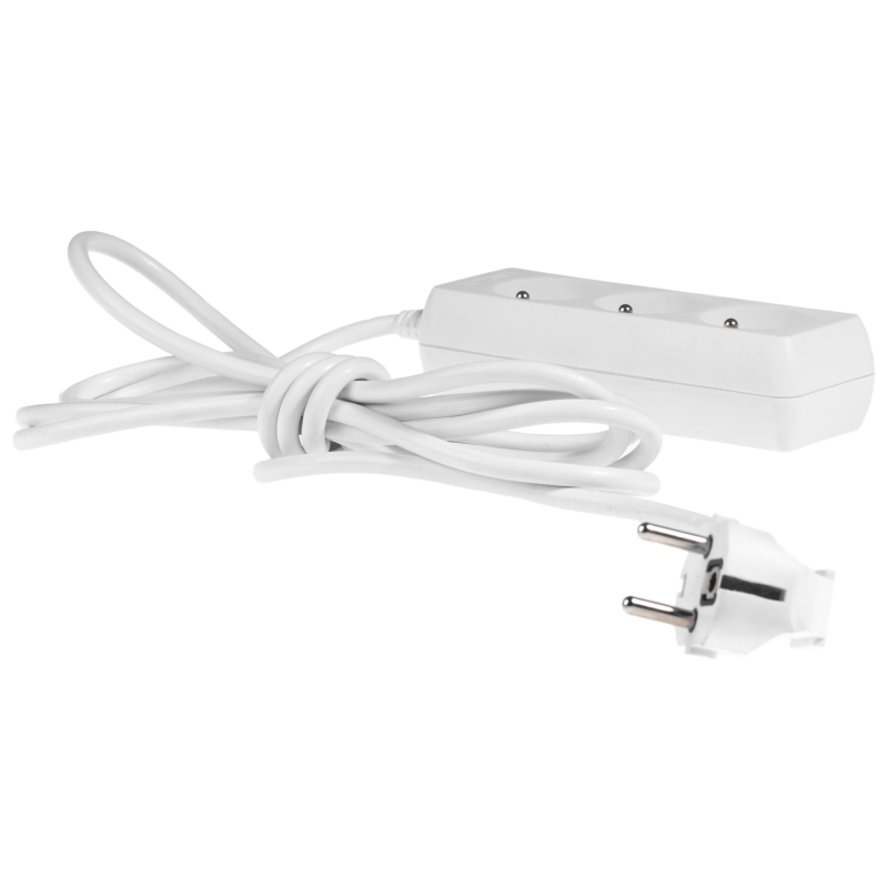 Przedłużacz 3 gniazda z uziemieniem 5m Plastrol