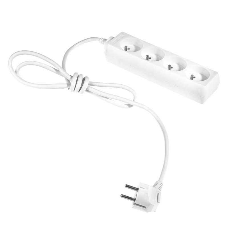 Przedłużacz 4 gniazda z uziemieniem 3m Plastrol