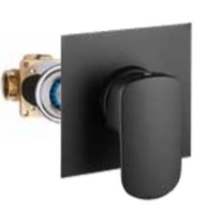 Bateria natryskowa podtynkowa Palazzani MIS black matt 56201038