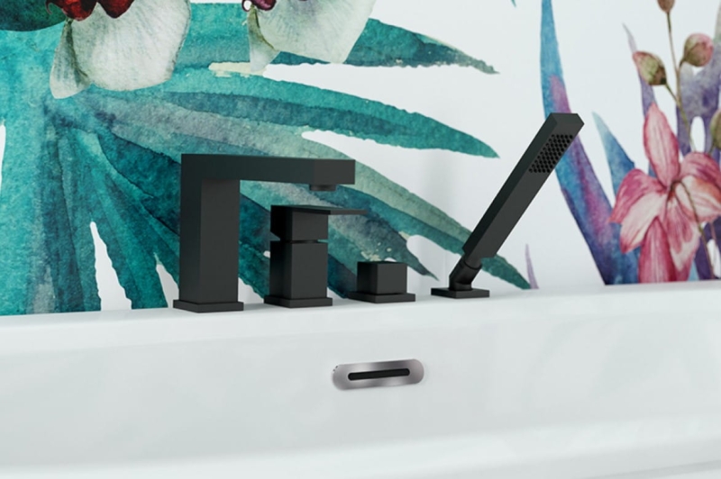 Bateria wannowa 4-otw. Varium czarny matt