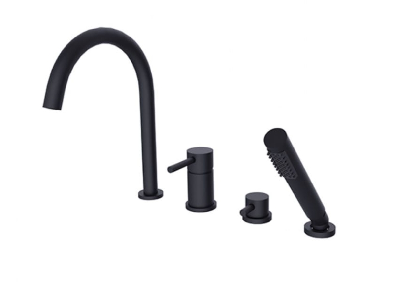 Bateria wannowa 4-otw. Illusion czarny matt