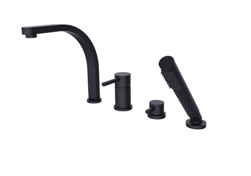 Bateria wannowa 4-otw. Decco czarny matt