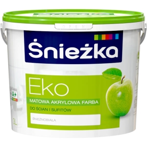 Emulsja akrylowa do ścian i sufitów Śnieżka Eko śnieżnobiała matowa 3  l
