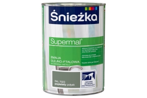 Emalia olejno-ftalowa Śnieżka Supermal popielaty połysk 0.8 l