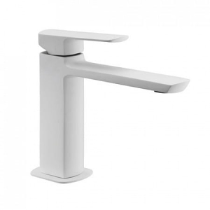 Bateria umywalkowa z długą wylewką Palazzani MIS White Mat 56308443