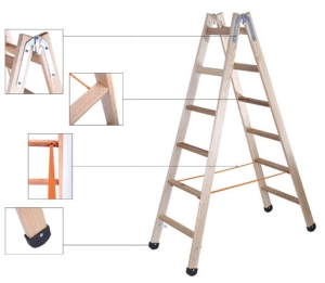Drabina drewniana 6 szczebli Motive LMA 06 172cm 