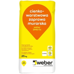 Zaprawa murarska Weber ZM10 fix cienkowarstwowa 25 Kg 