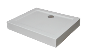 Brodzik prostokątny Sea-Horse 120 x 90 kompaktowy biały