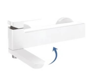 Bateria wannowa ścienna Palazzani Mis biała 56115443