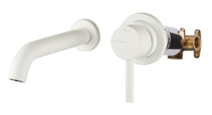 Bateria umywalkowa ścienna podtynkowa Palazzani Digit white matt 12311443