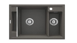 Zlewozmywak Deante Magnetic granitowy 1.5-komorowy antracyt metalik