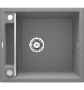 Zlewozmywak Deante Magnetic granitowy 1-komorowy szary metalik 