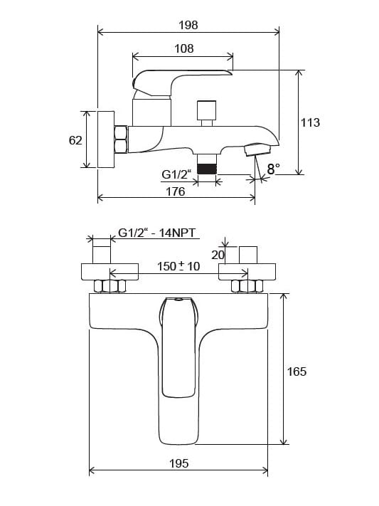 Bateria wannowa Flat