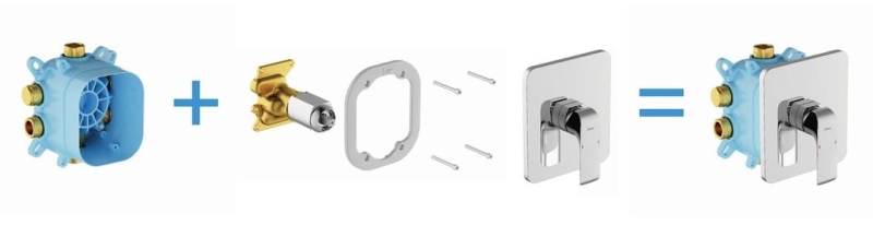 Bateria natryskowa podtynk.Flat Ravak