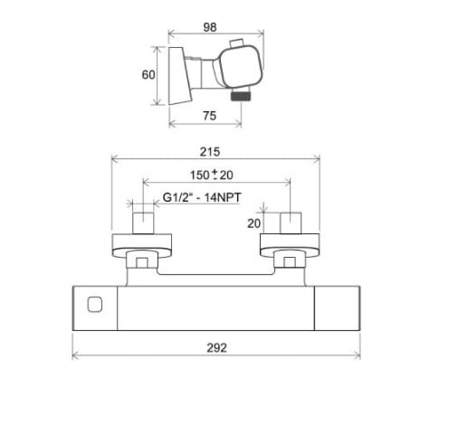 Bateria natryskowa termost.10 free balck