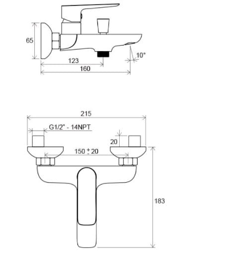 Bateria wannowa Ravak Classic