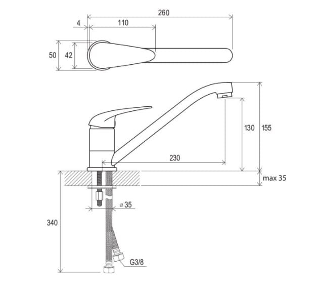 Bateria  kuchenna Ravak Suzan